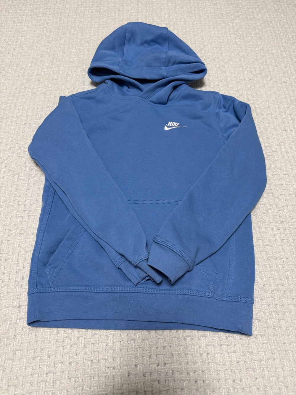 Nike Club blue pullover hoodie, size big kids medium. Excellent condition!